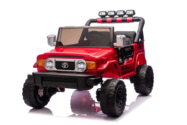 Elektrické autíčko Toyota FJ Cruiser XXL s pohonom 4x4, licencované (Dvojmiestne), červené