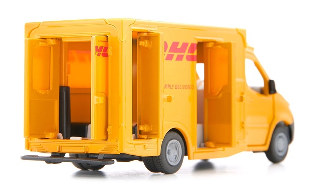 SIKU Super - doručovacie auto Mercedes-Benz DHL Parcel Service 1:50