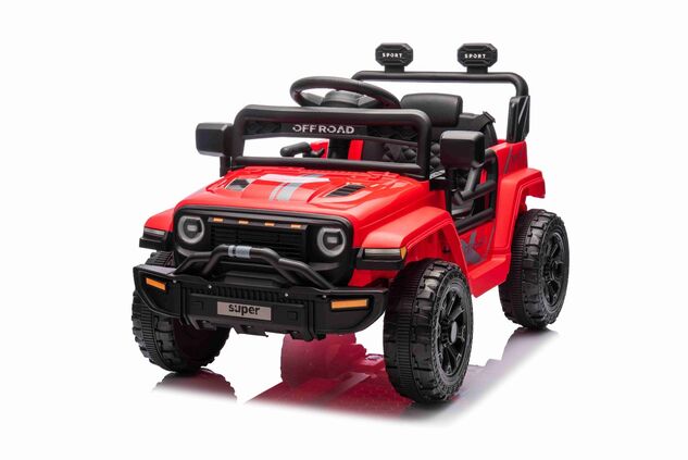 Elektrické autíčko OFFROAD NEW s pohonom zadných kolies, červené, Lítiová batéria