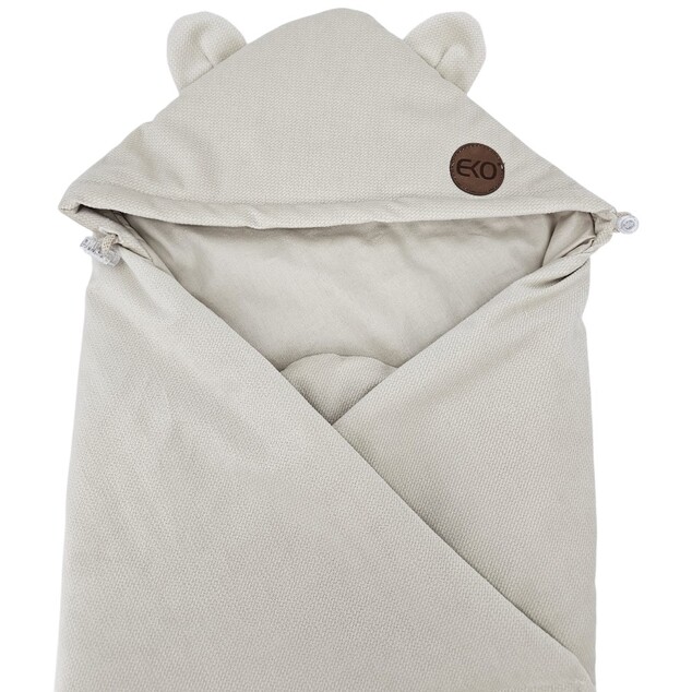 EKO Fußsack für Autositz Baumwolle Velvet Light Beige 110x100cm