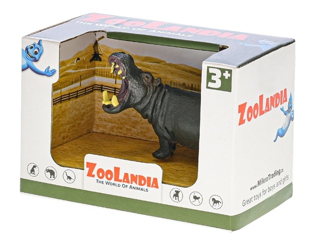 Zoolandia zebra/hroch 9,5-12cm v krabičke asst