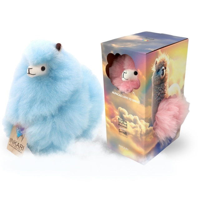 INKARI Plüschspielzeug Alpaka Small Baby Blue 23cm