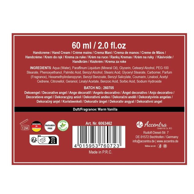 ACCENTRA Sada péče o ruce Angel s andílkem v dárkové taštičce Vanilka 60ml