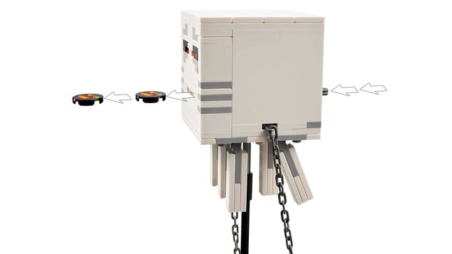 LEGO® Minecraft® 21273 Balón v podobe Ghasta a útok na dedinu