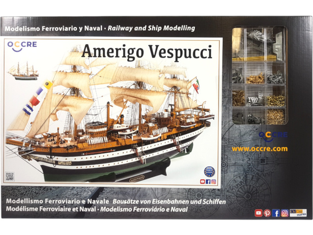 OCCRE Amerigo Vespucci 1:100 + plachty Kit