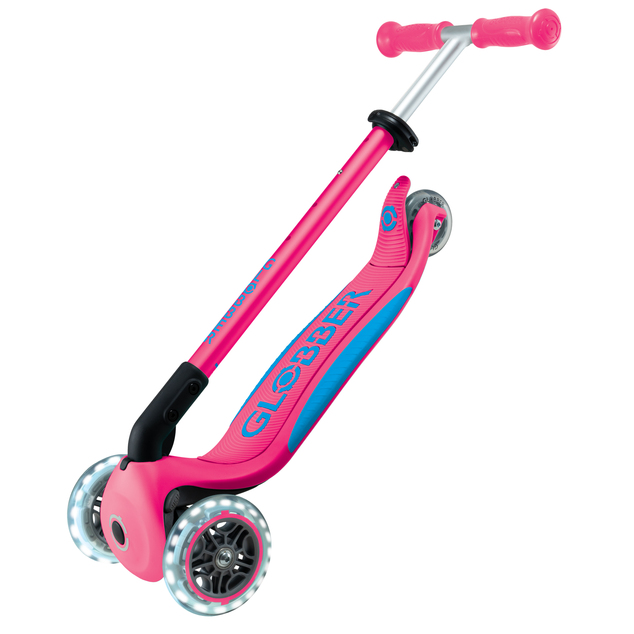 Globber detská skladacia kolobežka Elite Lights Fuchsia