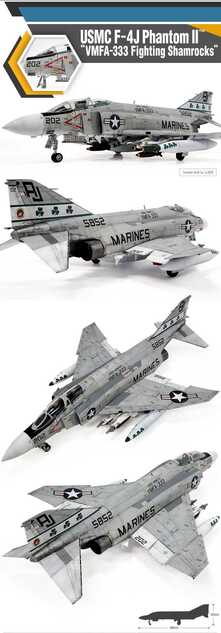 Modellbausatz Flugzeug 12356 - USMC F-4J Phantom II "VMFA-333 Fighting Shamrocks" (1:48)