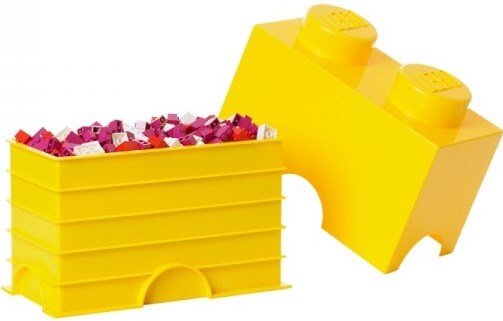 LEGO® úložný box 2 - žltá 125 x 250 x 180 mm