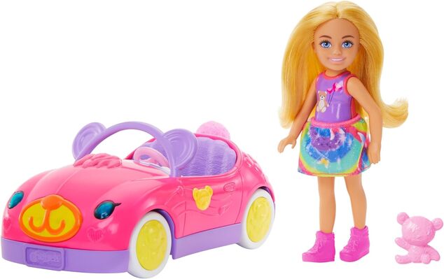 Mattel Barbie Chelsea a mackovia autíčko