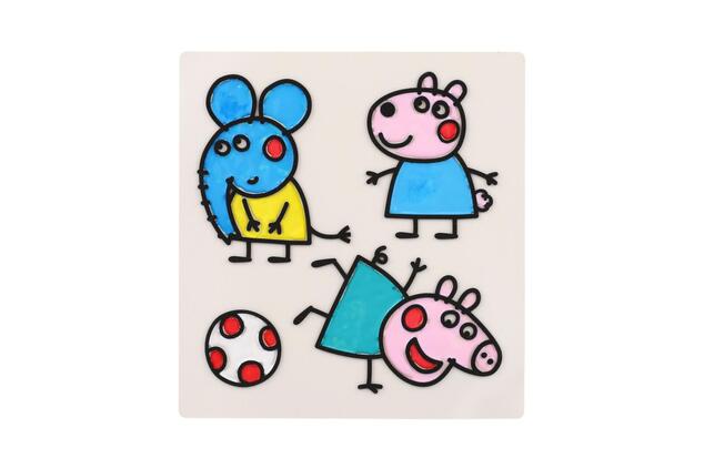 Adesivi per finestre e libri da colorare Peppa Pig con colori 25x26,5x5cm