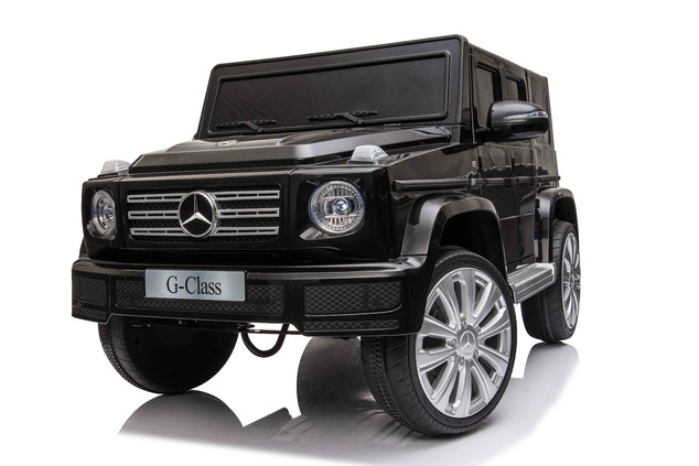 Elektrické autíčko Mercedes G500 12V, čierne, 2,4 GHz diaľkové ovládanie, USB / SD Vstup,