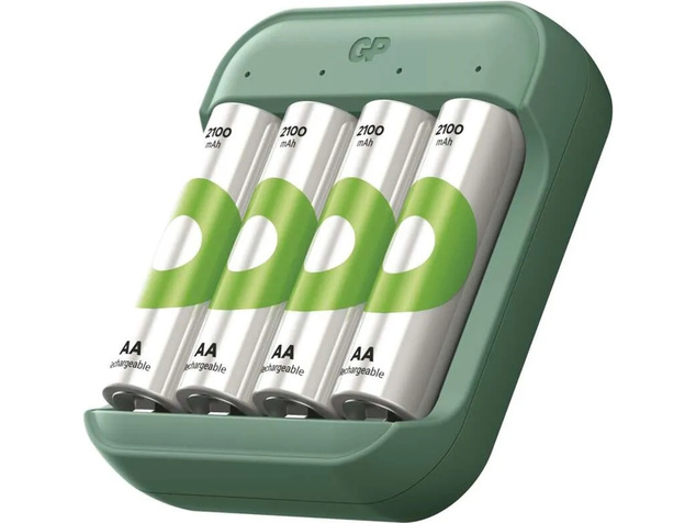 GP USB зарядно устройство ECO AA/AAA + 4xAA 2100mAh GP ReCyko