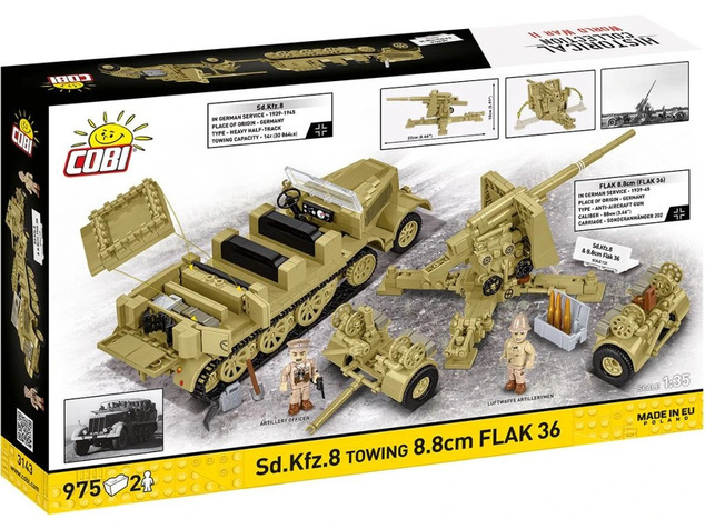 Cobi Sd.Kfz.8 Vučni 8,8 cm Flak 36 DAK