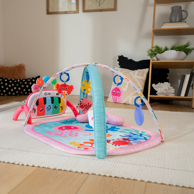 BABY EINSTEIN Igračka deka s aktivnostima 4u1 Kickin’ Tunes™ Jellyfish Jamboree™ 0m+