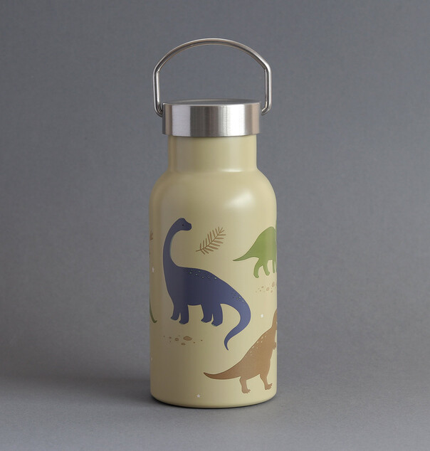 A Little Lovely Company - nerezová fľaša na pitie, 350 ml - dinosaury