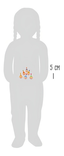 Small Foot Drevený vĺčik Klaun sada 6 ks