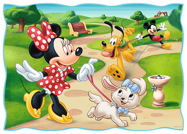 Trefl Puzzle 4v1 - Mickeyho pekný deň  / Disney Standard Characters