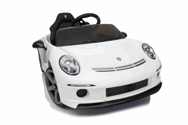 Elektrické autíčko RUF GT 12V, biele, Otváracie dvere, 2.4 GHz diaľkové ovládanie, LED sve