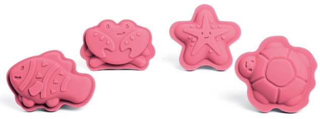 Bigjigs Toys Silikónové formičky ružové Coral