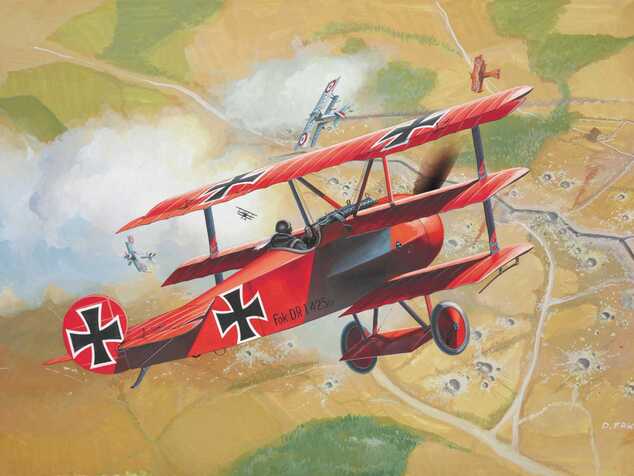 Starter Kit repülőgép 74116 - Fokker DR.1 Triplane (1:72)