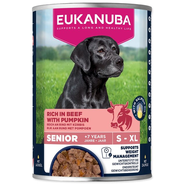 Konzerva EUKANUBA senior bohatá na hovädzie s tekvicou 400 g