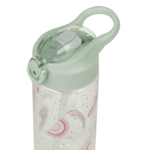 BAAGL Tritanová fľaša na nápoje so slamkou Dúha, 500 ml
