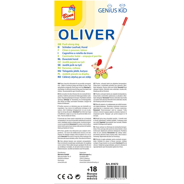 Bino Reithund auf einer Stange