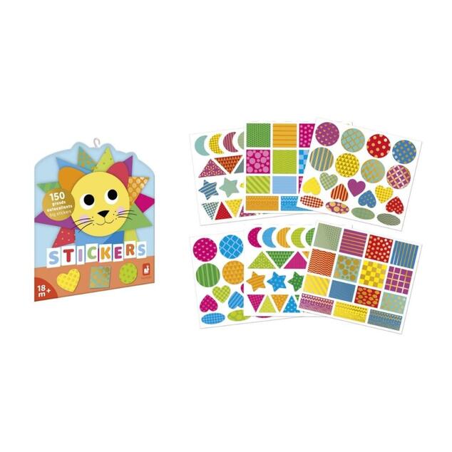 Janod Stickers Samolepky Geometrické tvary 150 ks