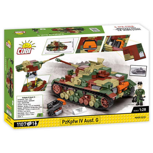 Cobi II WW PzKpfw IV Ausf. G, 1:28, 1107 k, 1 f