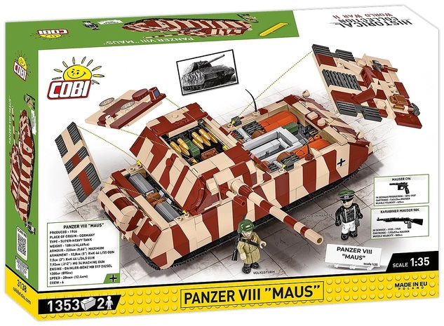 Cobi II WK Panzer VIII MAUS, 1:35, 1342 k, 2 f
