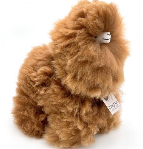 INKARI Jucărie de pluș Alpaca Medium Monsterfluff Hazelnut 32cm
