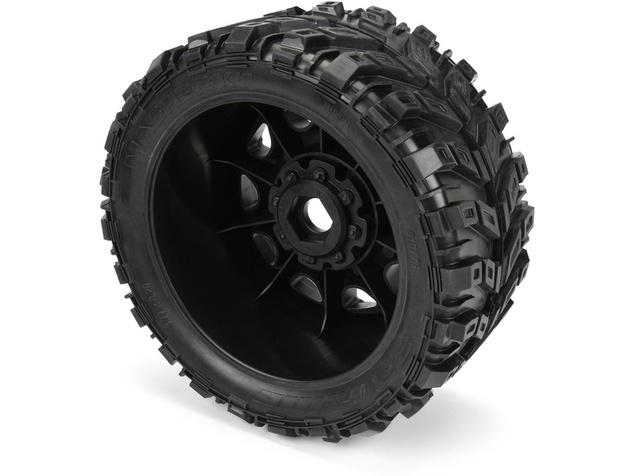 Pro-Line koleso 5.7", pneu Masher X HP Belted, disk Raid H24 čierny (2)