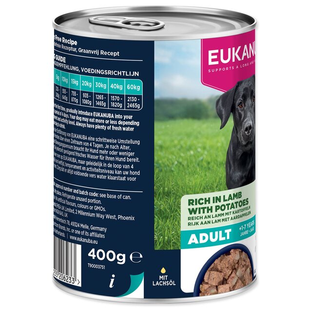 Konzerva EUKANUBA Adult bohatá na jahňacie so zemiakmi 400 g