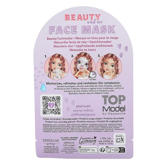 Top Model Beauty &amp; Me Hayden Masque Visage Hydratant