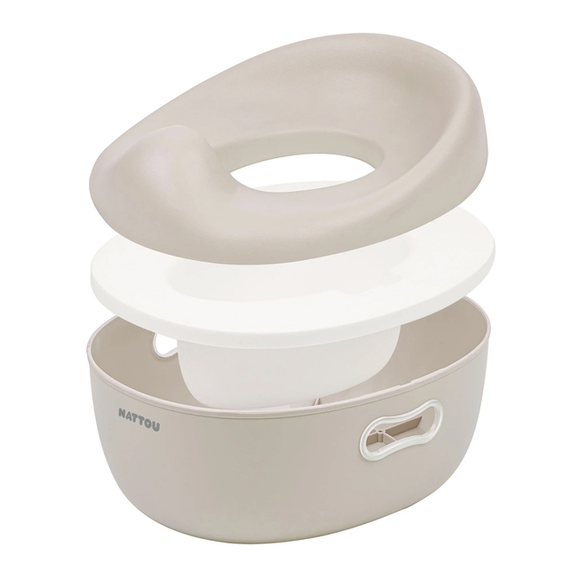 NATTOU Nočník učiaci 3v1 Potty Beige