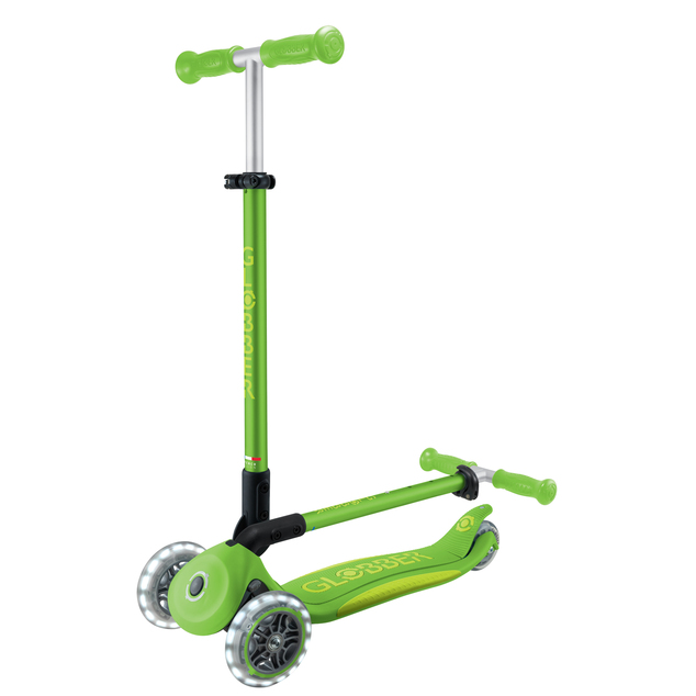 Globber detská skladacia kolobežka Elite Lights Apple Green