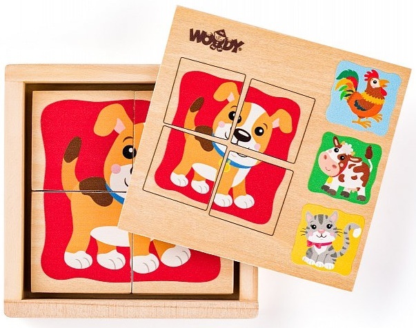 Woody Minipuzzle - Zvieratká