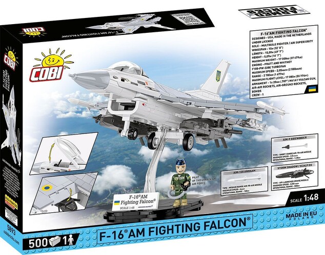 Cobi Armed Forces F-16 AM Fighting Falcon, 1:48, 500 k, 1 f
