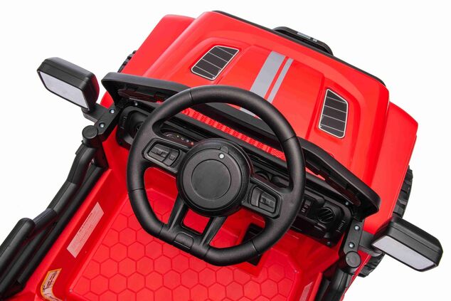Elektrické autíčko OFFROAD NEW s pohonom zadných kolies, červené, Lítiová batéria