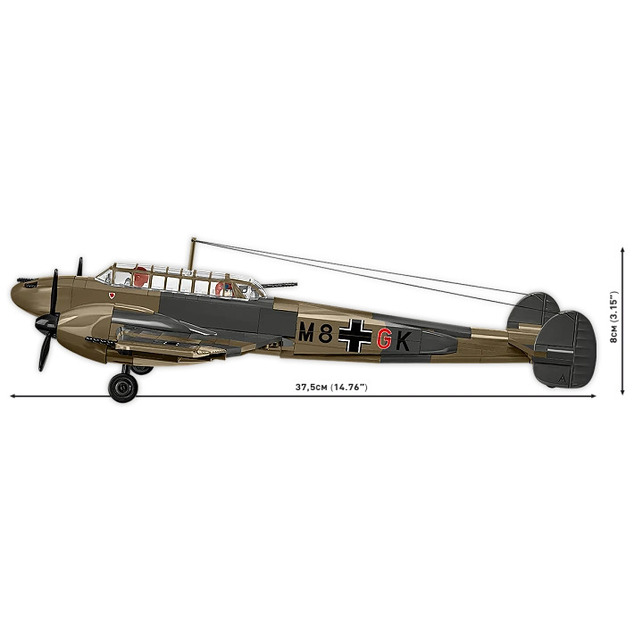Cobi II WW Messerschmitt Bf 110C, 1:32, 573 p, 2 f