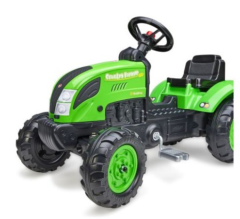 Falk Šliapací traktor 2057L Country Farmer s prívesom - zelený