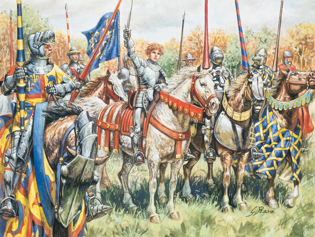 Model Kit figurky 6026 - FRENCH WARRIORS (100 YEARS WAR) (1:72)