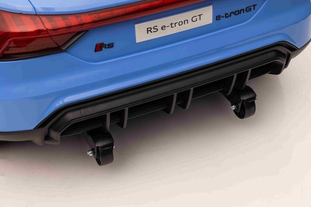 Elektrické autíčko Audi RS E-tron GT 12V, modré, široké jednomiestne sedadlo, 2,4 GHz diaľ