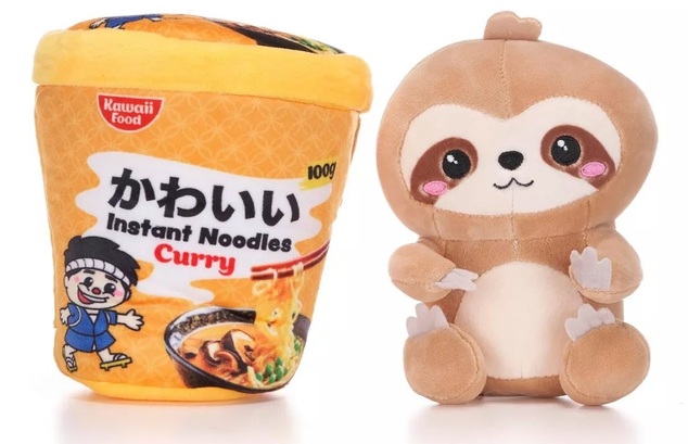 KAWAII NOODLE POTS Leňochod plyšová hračka 17cm