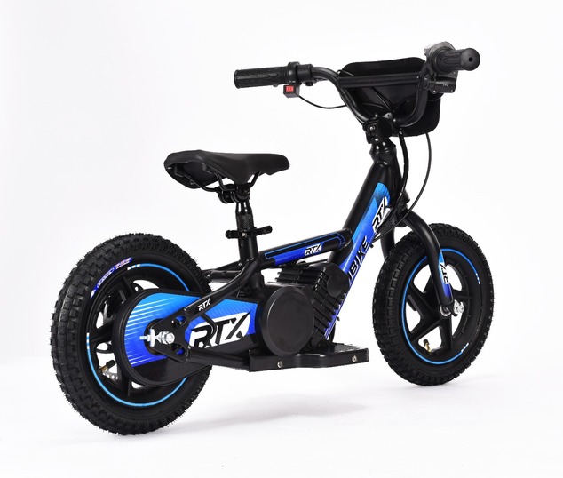 Detské elektrické odrážadlo RIRIBIKE RTX3 24V (12”), modré, Lítiová batéria, 100W motor, K