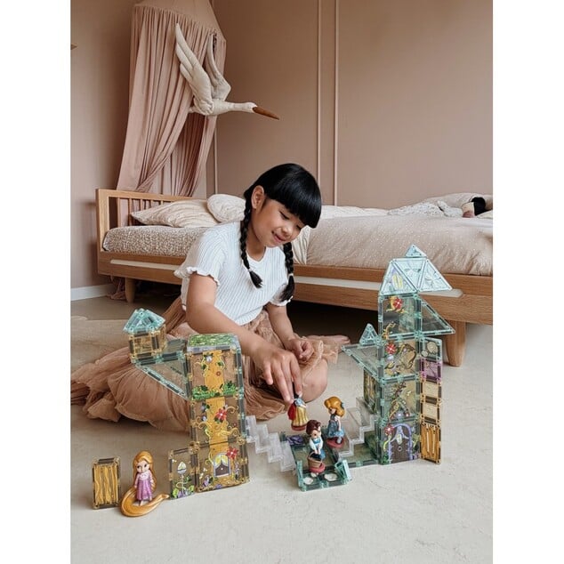 Cleverclixx – Ensemble de construction magnétique Magic Forest Pack Pastel - 65 pcs
