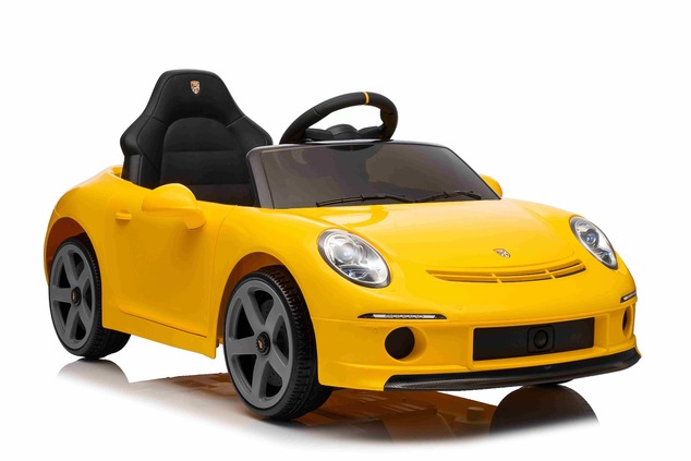 Elektrické autíčko RUF GT 12V, žlté, Otváracie dvere, 2.4 GHz diaľkové ovládanie, LED svet