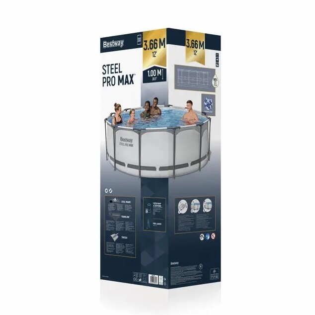 Bestway Záhradný bazén 56418 Steel Pro MAX 3.66m x 1.00m Pool Set