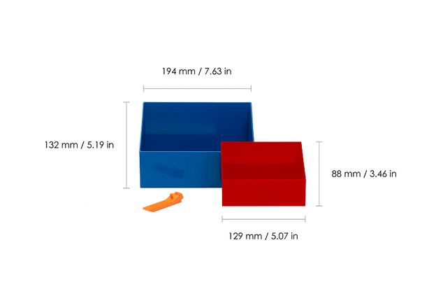 LEGO® Würfelschaufel - rot/blau, 2er-Set
