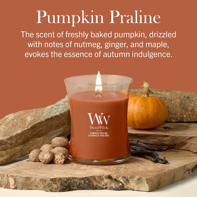 WW Kerze Mittel Kürbis Praline